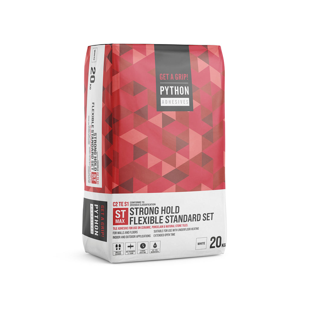 Python ST Max White Tile Adhesive C2TE S1 - 20kg – Trimline Group