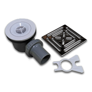 Onboard Tilable Wet Shower Tray Square Drain Trap