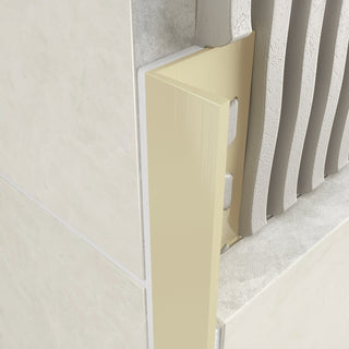 Atrim 8mm Straight Edge PVC Ivory Tile Trim - 2.5m