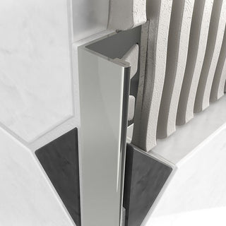 Atrim 10mm Straight Edge Stainless Steel Corner Piece