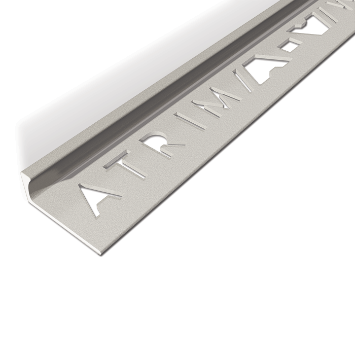 Atrim 8mm Straight Edge Aluminium Limestone Effect Tile Trim - 2.5m ...