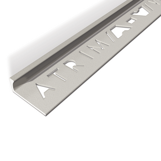 Atrim 8mm Straight Edge Aluminium Limestone Effect Tile Trim - 2.5m