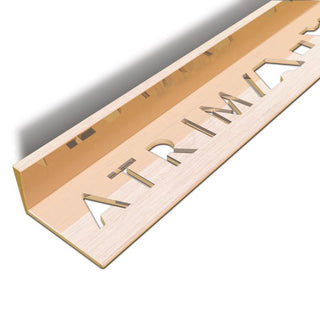 Atrim 12mm Straight Edge Aluminium Brushed Copper Effect Tile Trim - 2.5m