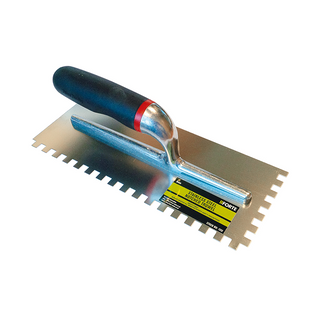 Forte 8mm Soft Grip Stainless Steel Notched Adhesive Trowel