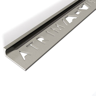 Atrim 12mm Straight Edge Aluminium Granite Effect Tile Trim - 2.5m