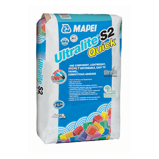 Mapei Ultralite S2 Quick White Lightweight tile adhesive C2FES2 - 15kg