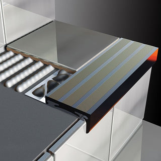 Atrim 20mm Step 35mm Profile Aluminium Grey - 3m