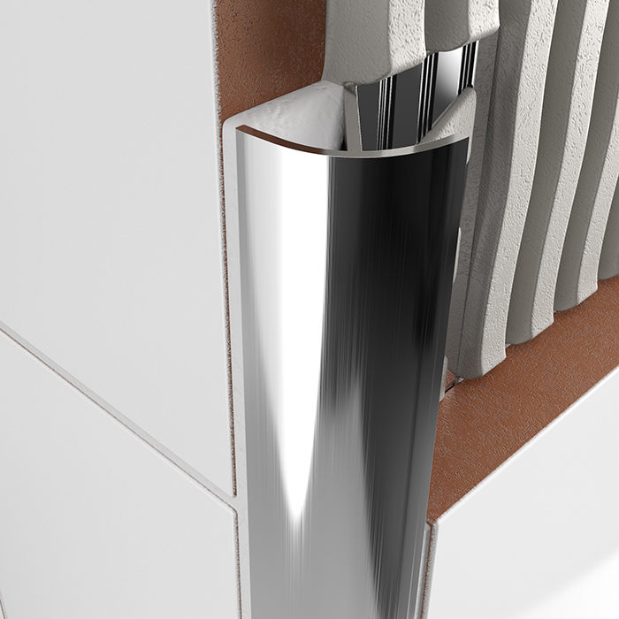 Atrim 10mm Round Edge Stainless Steel Tile Trim - 2.5m – Trimline Group