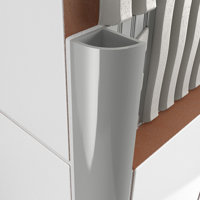 Atrim 9mm Open Round Edge PVC Grey Tile Trim - 2.5m – Trimline Group