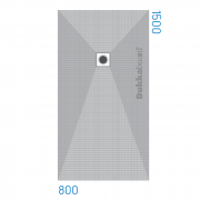 Dukkaboard Shower-Tray - Rectangular - End Drain - 1500x800mm