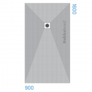 Dukkaboard Shower-Tray - Rectangular - End Drain - 1600x900mm