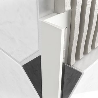 PVC Square Edge Profile - White 10mm