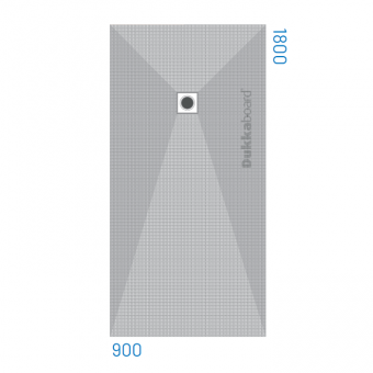 Dukkaboard Shower-Tray - Rectangular - End Drain - 1800x900mm