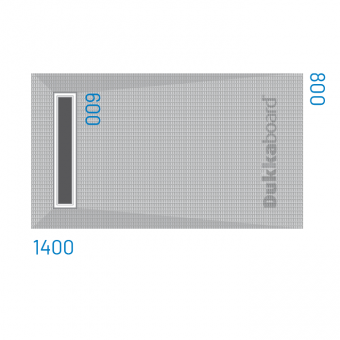 Dukkaboard Shower-Tray - Channel Drain - 1400x800mm