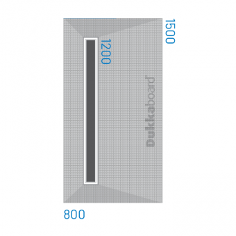 Dukkaboard Shower-Tray - Channel Drain - 800x1500mm