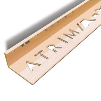 Atrim Brushed Copper Coated Effect Aluminium Straight Edge Tile Trim
