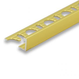 Progress Profiles Gold Aluminium Straight Edge - 2.7m