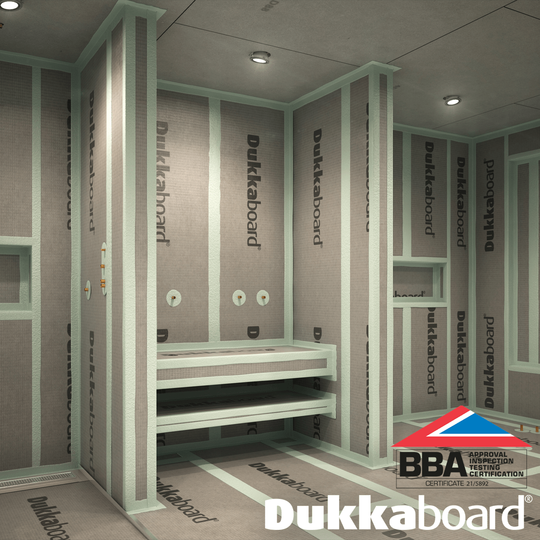 Dukkaboard wet room installation
